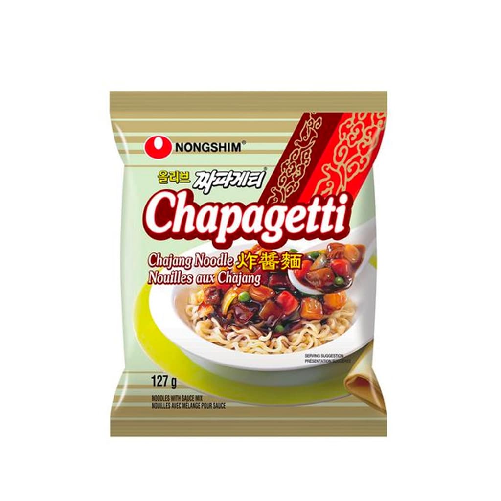 Nong Shim Korean Black Spaghetti with Roasted Chajang Sauce 140G.