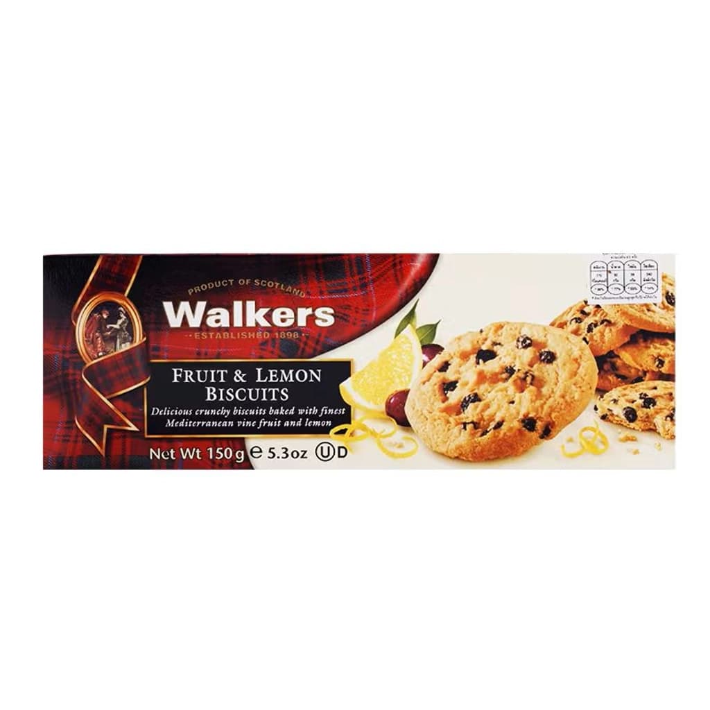 Walkers Biscuit Fruit & Lemon 150G.