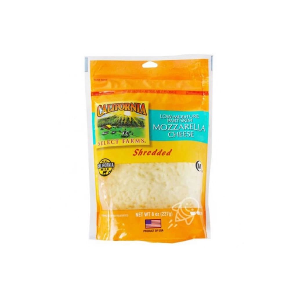 CALIFORNIA SELECT FARMS Shredded Mozzerella Cheese 227G.