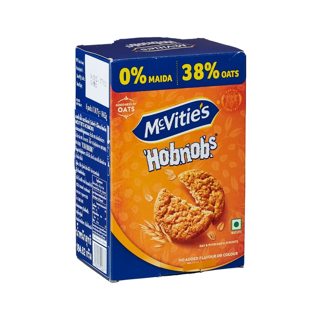 Mcvities Hob Nobs Crunchy Oat and Wholemeal Original Biscuits 300G.
