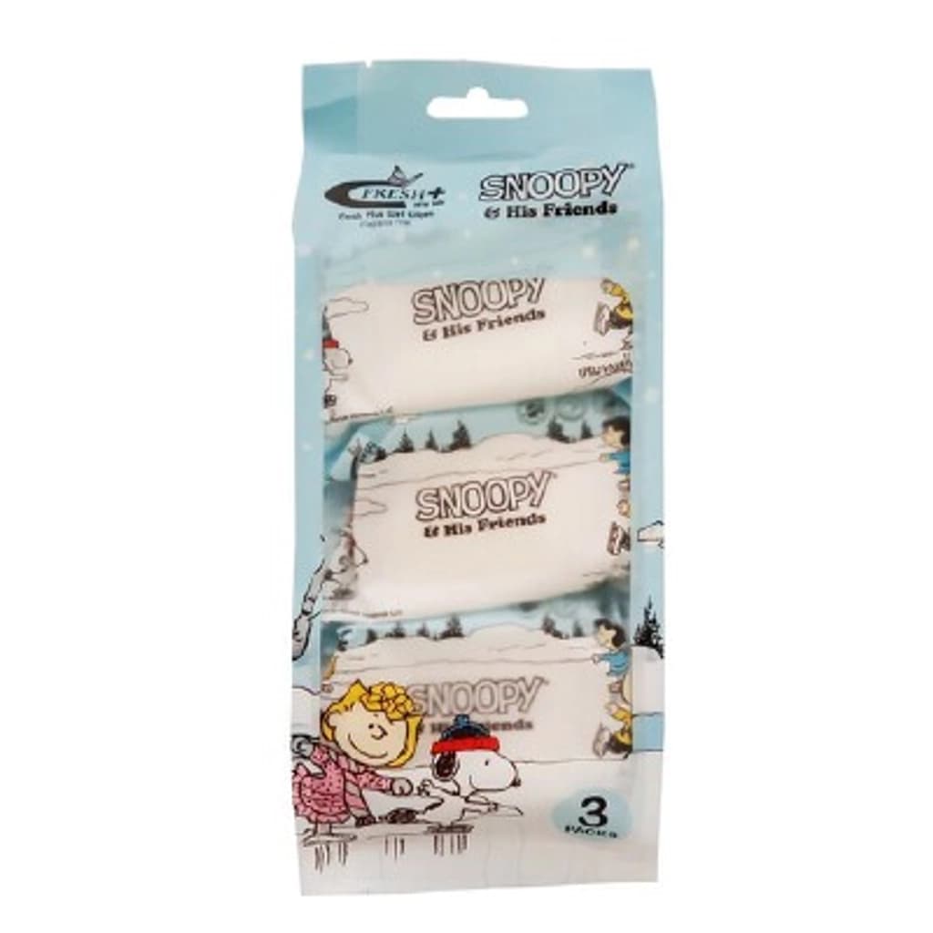 Fresh Plus Wet Wipes Snoopy 8's Pack3