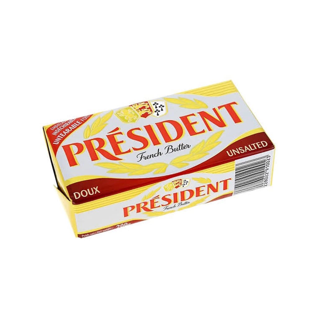 President Butter Unsalted 200G.