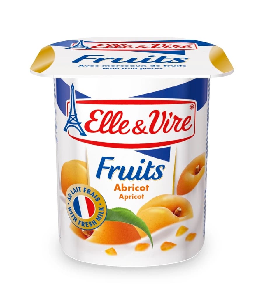 Elle & Vire Yogurt Apricot Flavour 125G.
