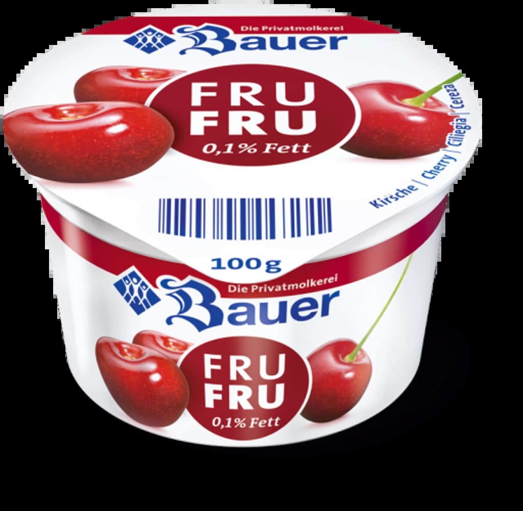 Bauer Sahne Fru Fru Yoghurt Cherry Flavour 100G.