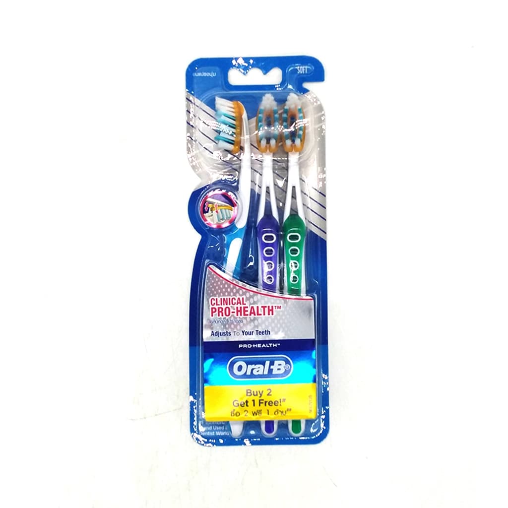 Oral B Cross Action Pro Health Clinical Toothbrush Pack 3
