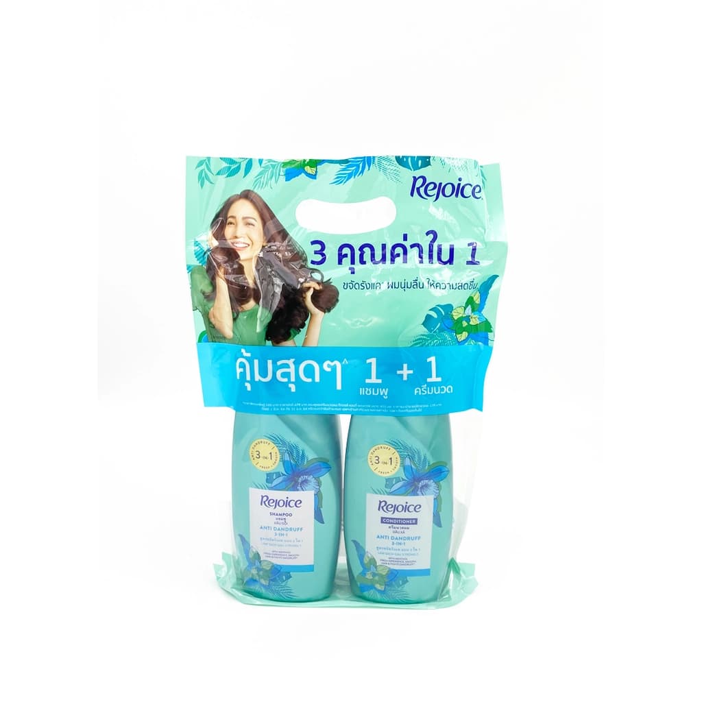 รีจอยส์ แชมพูแอนตี้แดนดรัฟ 3อิน1 410มล+ครีมนวดผม 410มล.