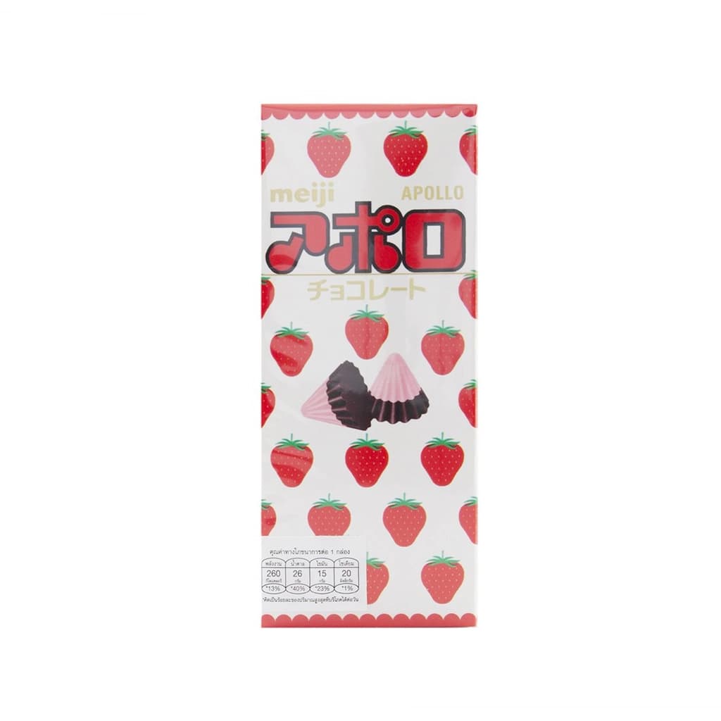 Meiji Apollo Strawberry Flavor Confectionery 46G.