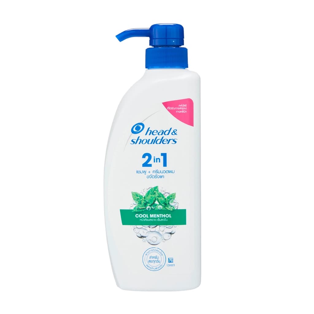 เฮด&โชว์เดอร์ แชมพู 2IN1(แชมพู+ครีมนวดผม) ขจัดรังแค คูลเมนทอล 370มล