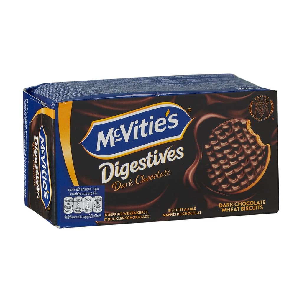 Mcvities Digestive Dark Chocolate Biscuits 200G.
