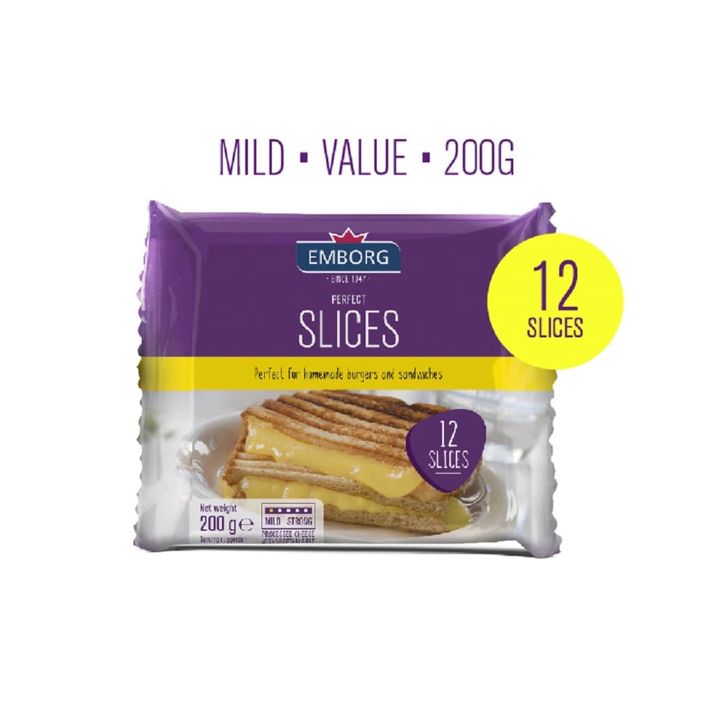 Emborg Perfect Cheese Slices 200G.