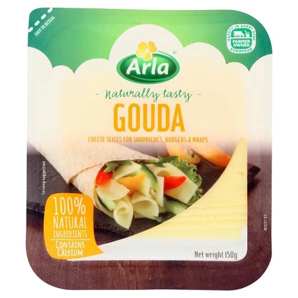 Arla Gouda Cheese Sliced 150G.