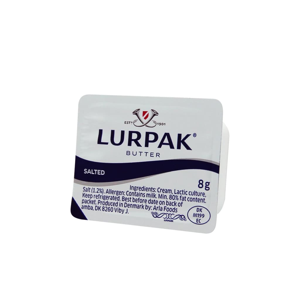 Lurpak Butter Salted 8G. Pack 6