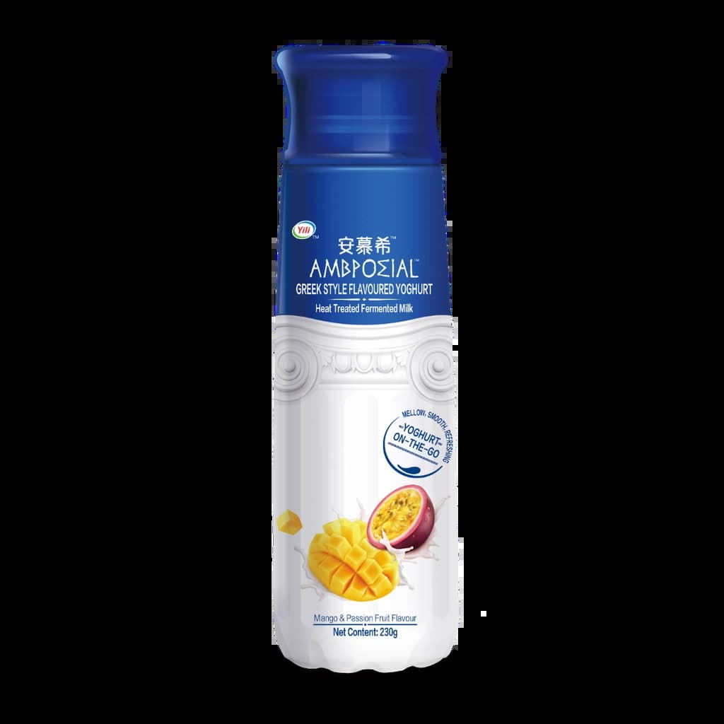 Ambrosial Greek Yoghurt Mango And Passion Fruit Flavour 230G.