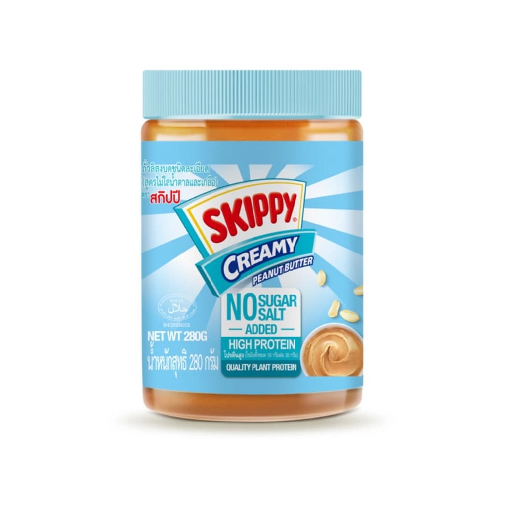 SKIPPY CREAMY PEANUT BUTTER NOSUGAR 280G