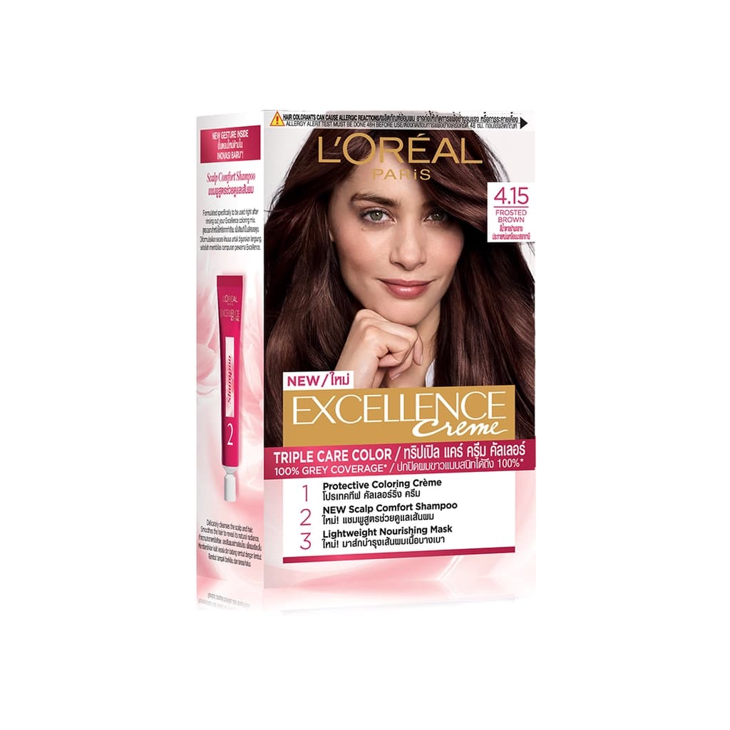 Loreal Paris Excellence Creme Color No.4.15 Frosted Brown 172ML.
