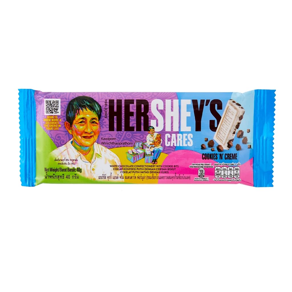 Hershey's Cookie and Cream White Chocolate Bar 40G.