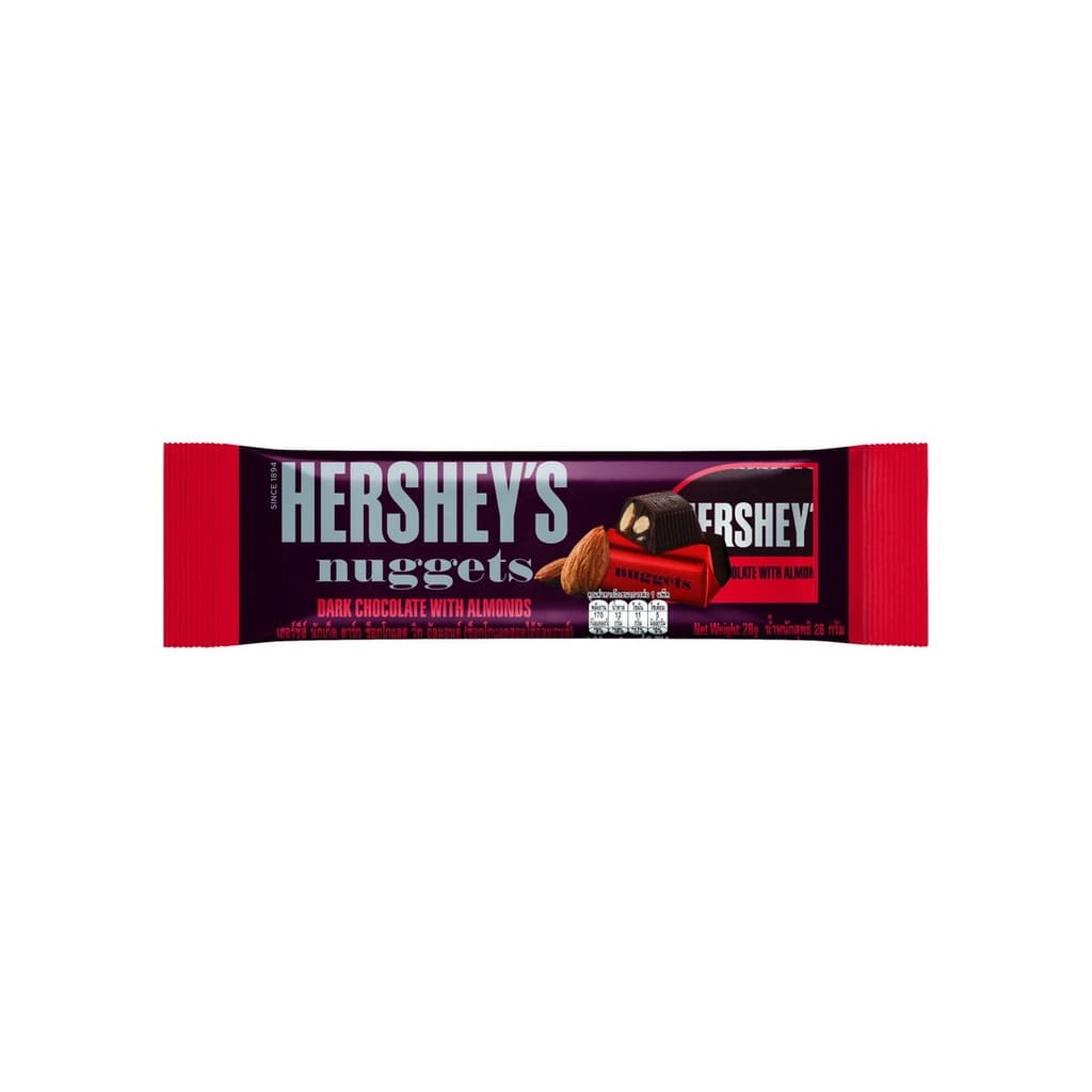 Hershey's Nuggets Dark Chocolate with Almonds 28G.