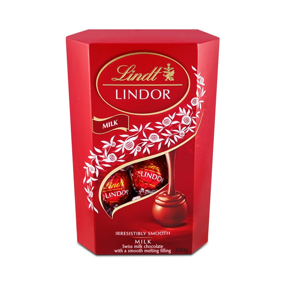 Lindt Lindor Cornets Milk Chocolate 200G.