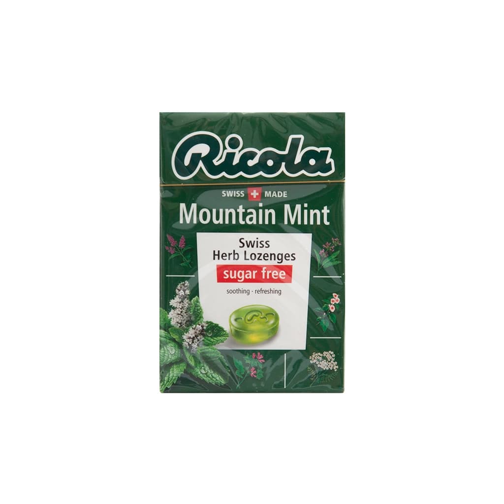 Ricola Swiss Herb Lozenges Sugar Free Mountain Mint Flavor 40G.