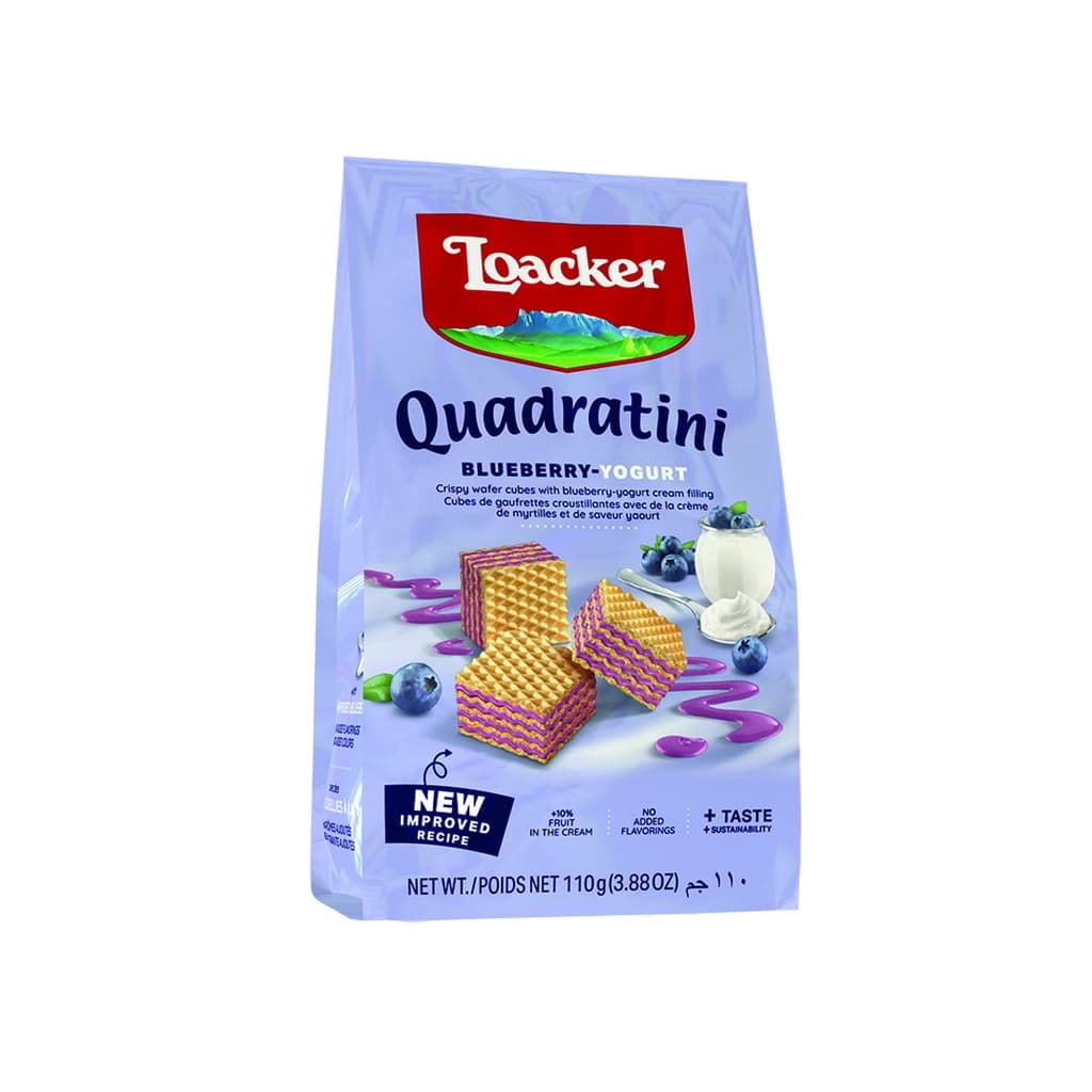 Loacker Quadratini Blueberry 110G.