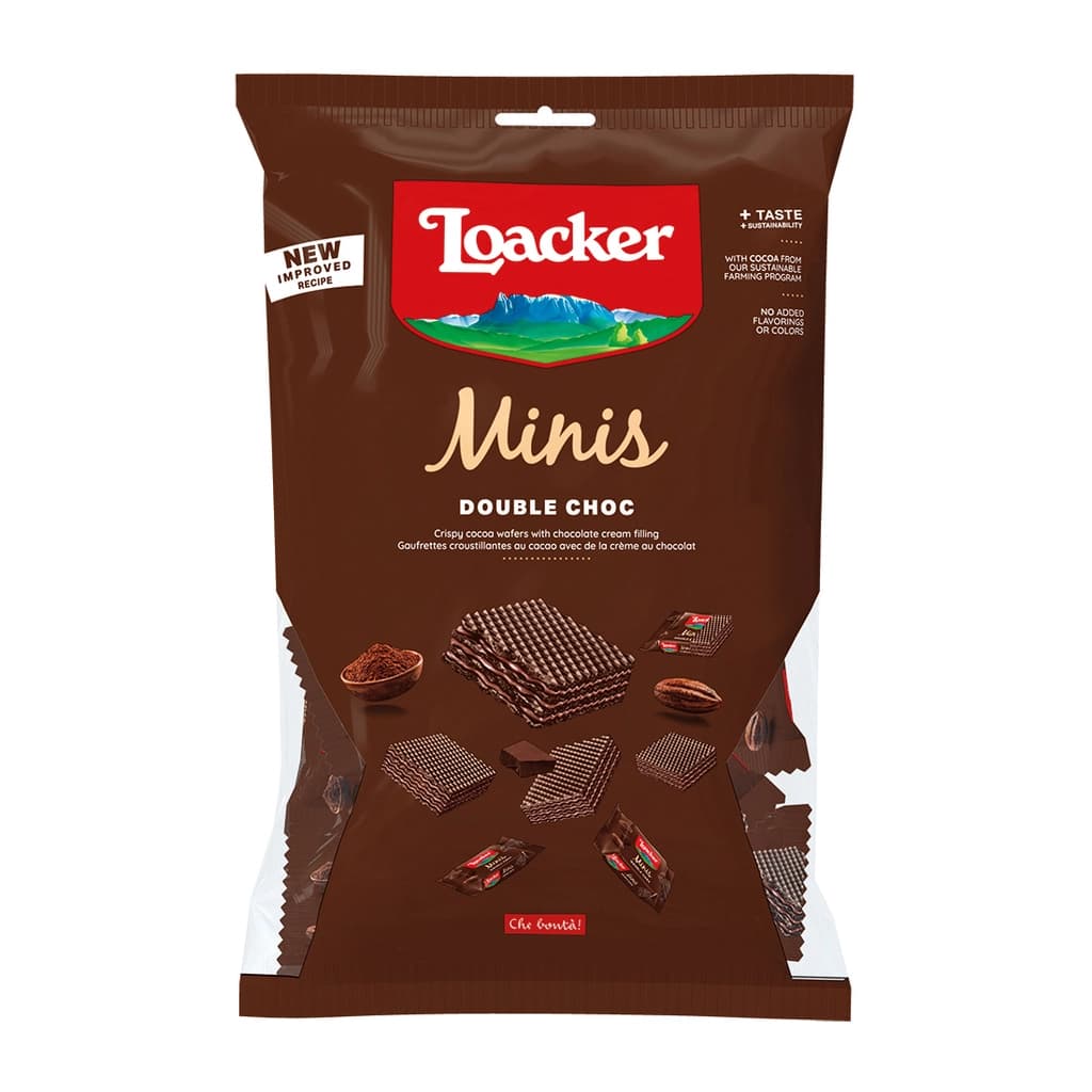 Loacker Minis Double Choc 80G. (1X18)