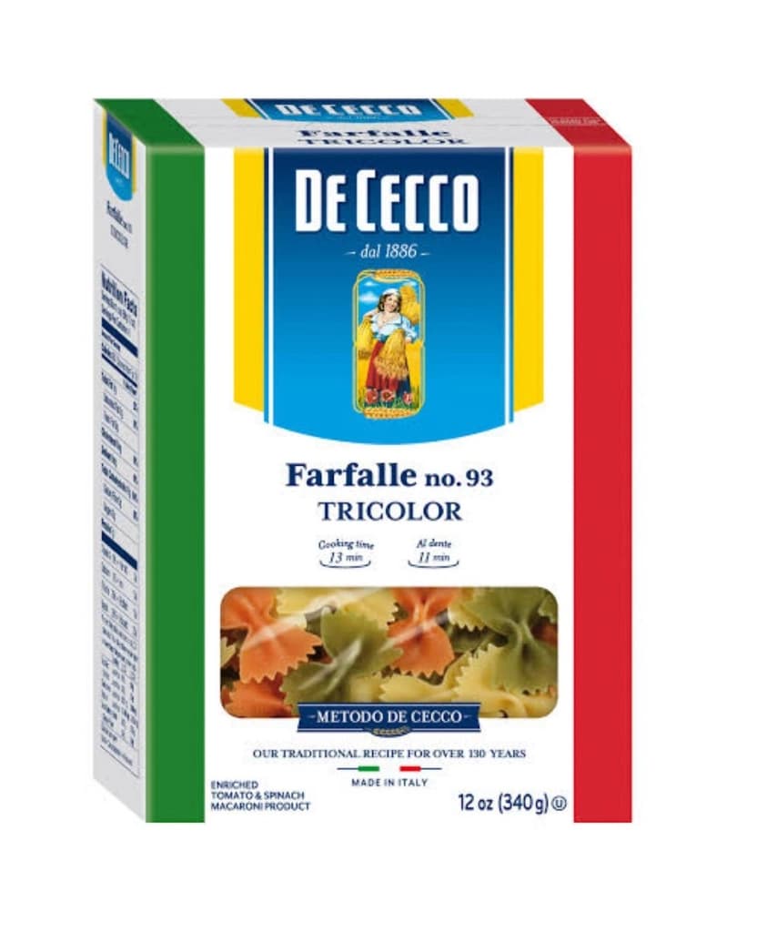 De Cecco Farfalle Tricolore 93, 500G