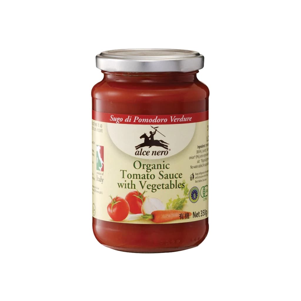 Alce Nero Organic Vegetables Tomato Sauce 350G.