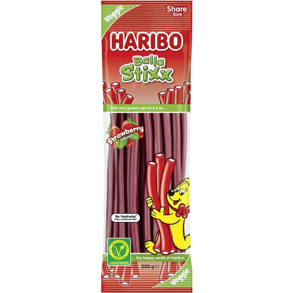 Haribo Balla Stixx Strawberry 200G.