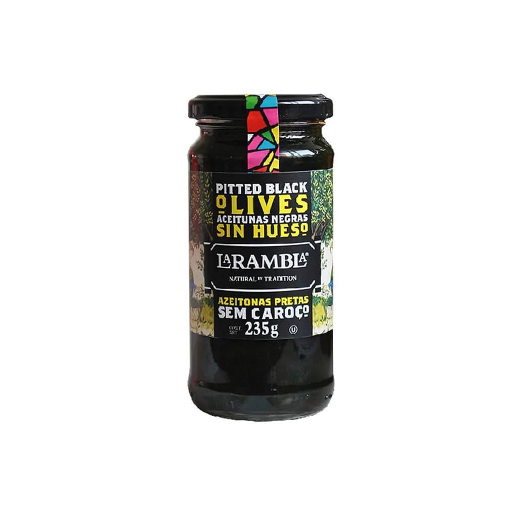 La Rambla Pitted Black Olives 235G.