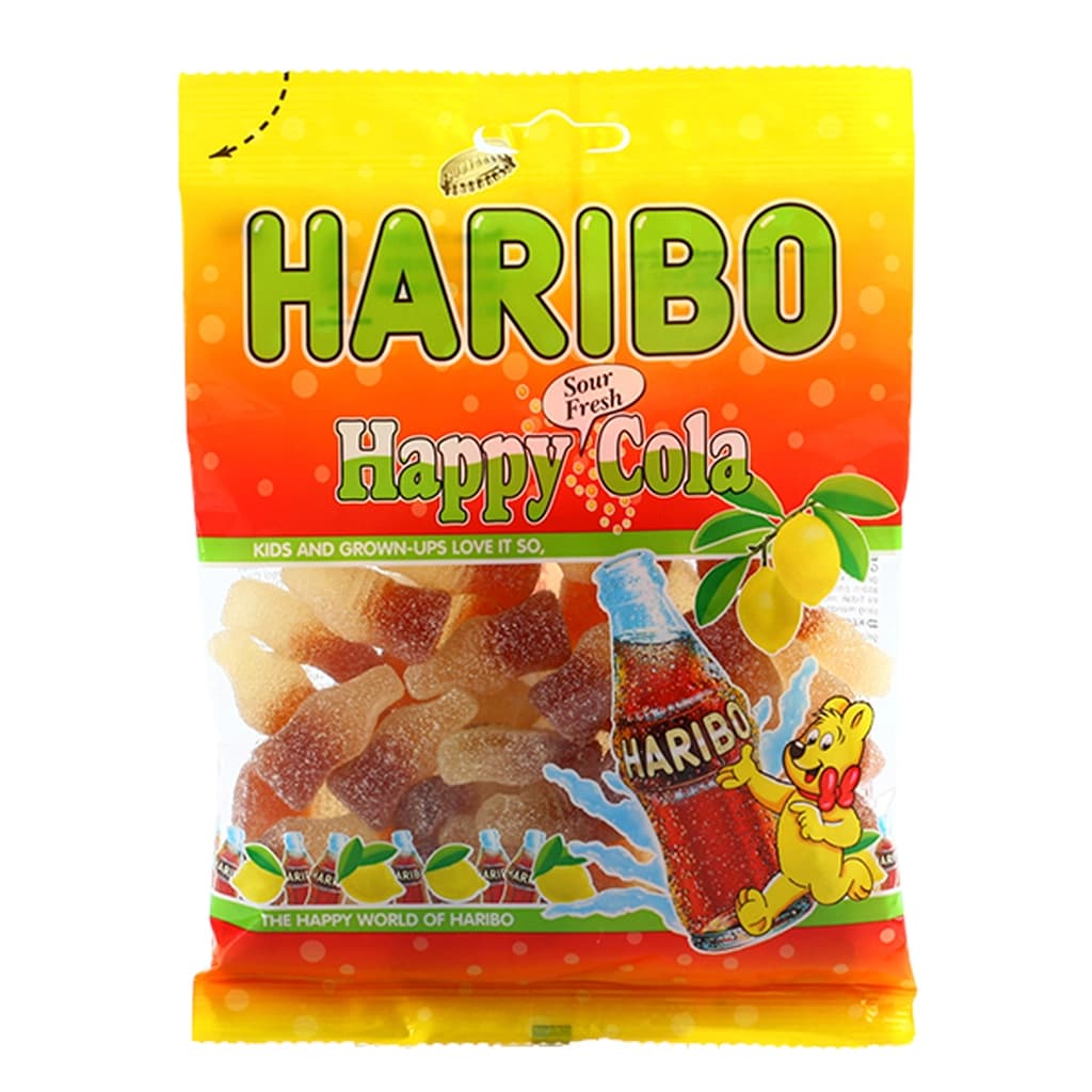 Haribo Happy Cola Sour Gummy 160G.