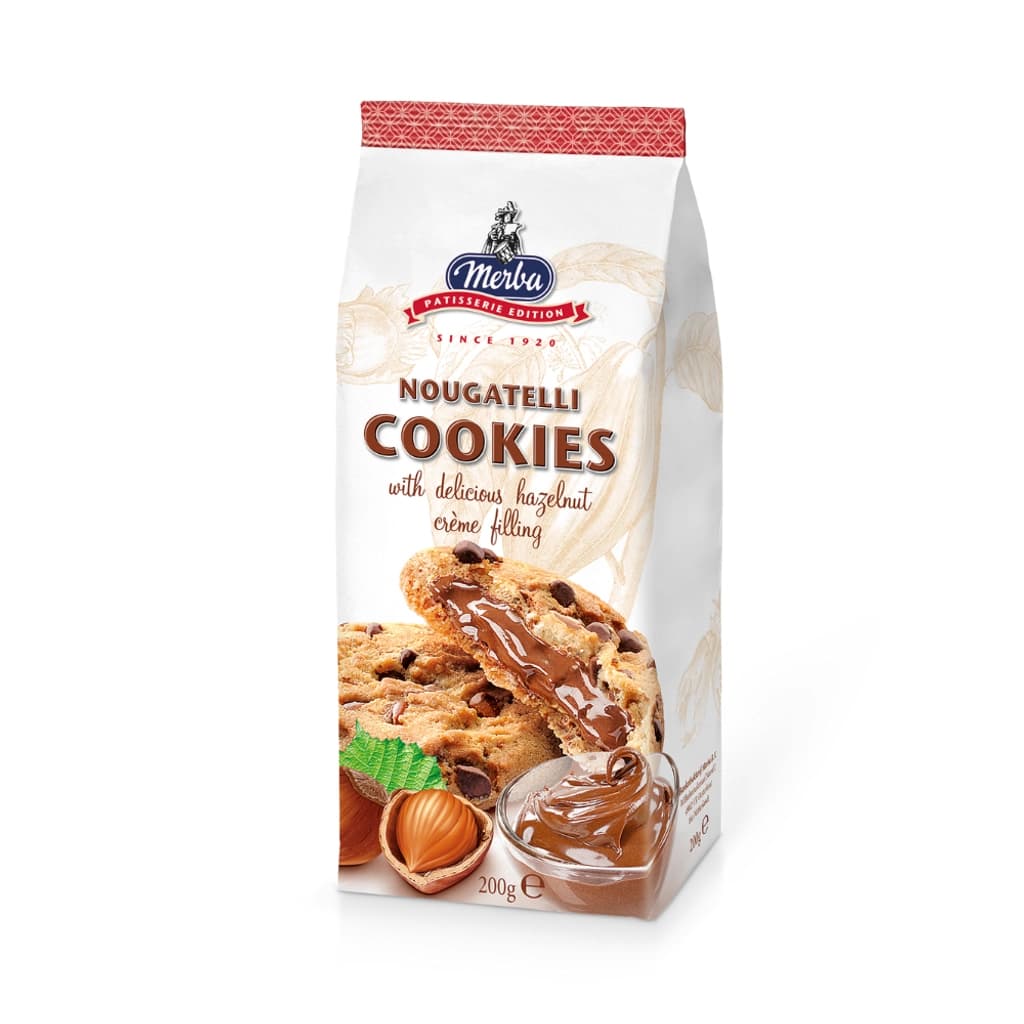 Merba Nougatelli Cookies 200G.