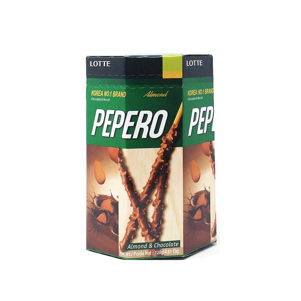 ล็อตเต้ บิสกิตแท่งเคลือบช็อคโกแลตและอัลมอนด์ 128ก.