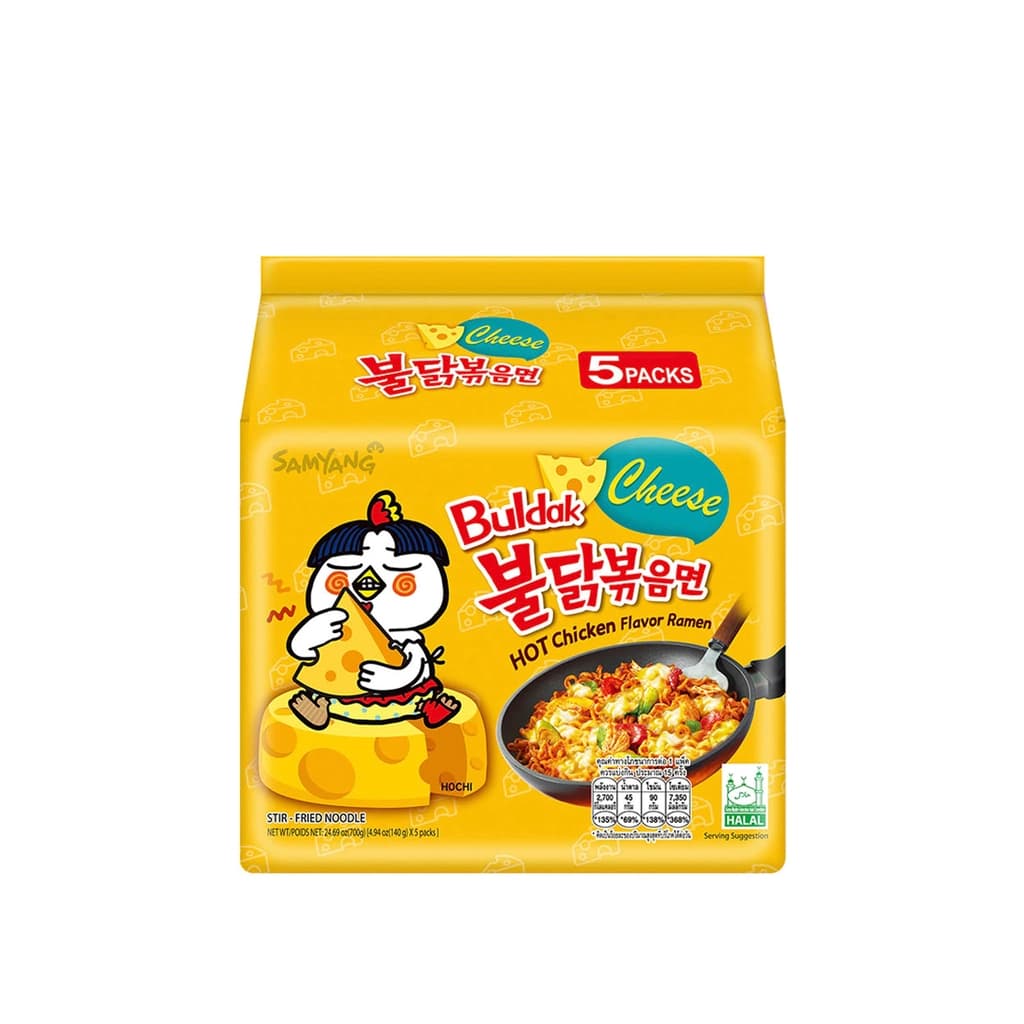 Samyang Hot Chicken Ramen Cheese Flavour 140G. Pack 5