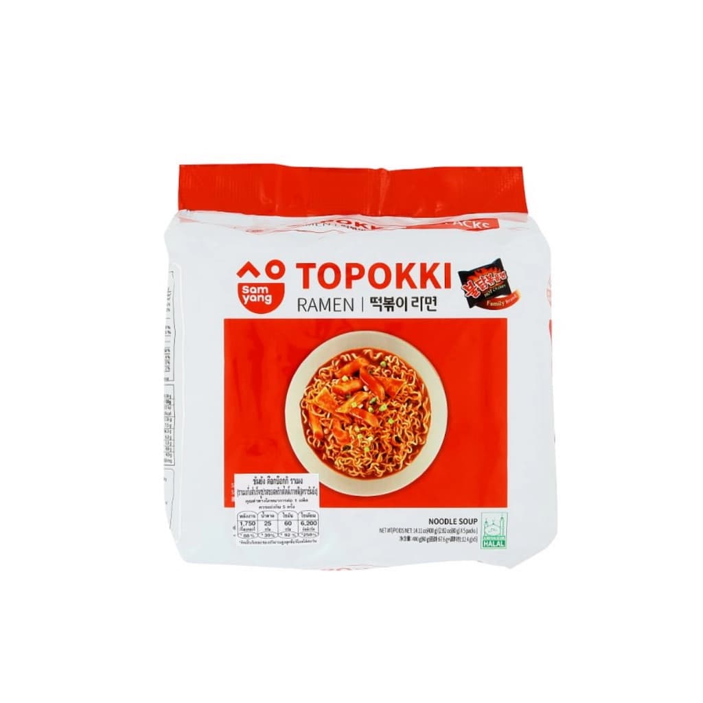Samyang Topokki Ramen 80G. Pack 5