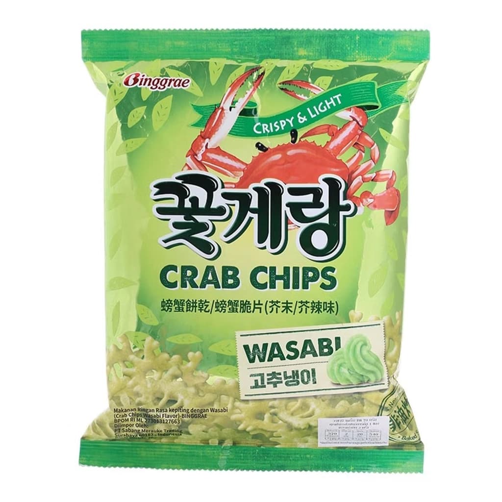 BINGGRAE WASABI CRAB CHIPS 70G