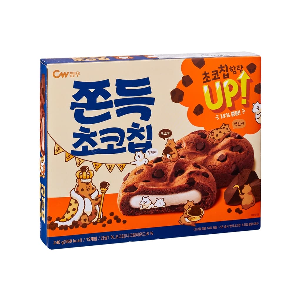 ซีดับเบิ้ลยู ชิววี่ คุกกี้รสช็อกโกแลตสอดไส้แป้งต๊อก 190ก. 