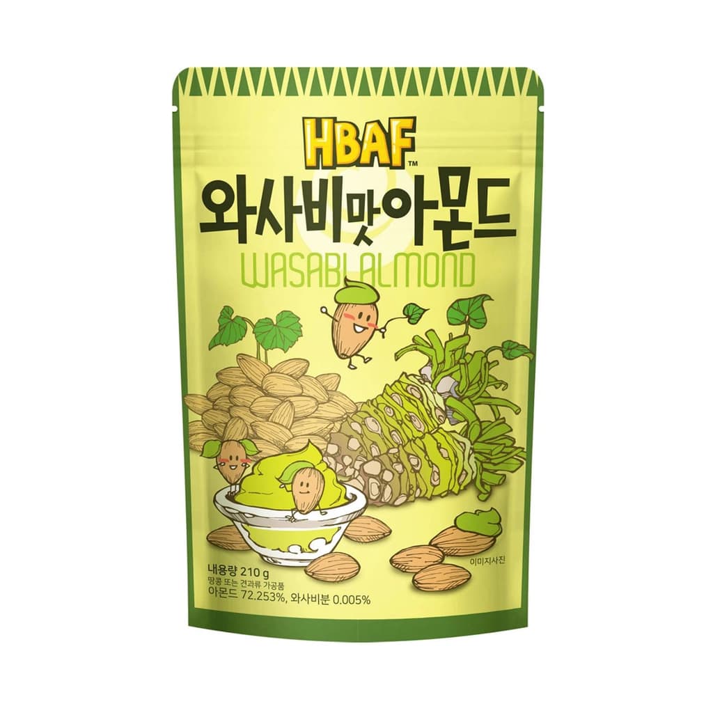 HBAF Wasabi Almonds 210G.