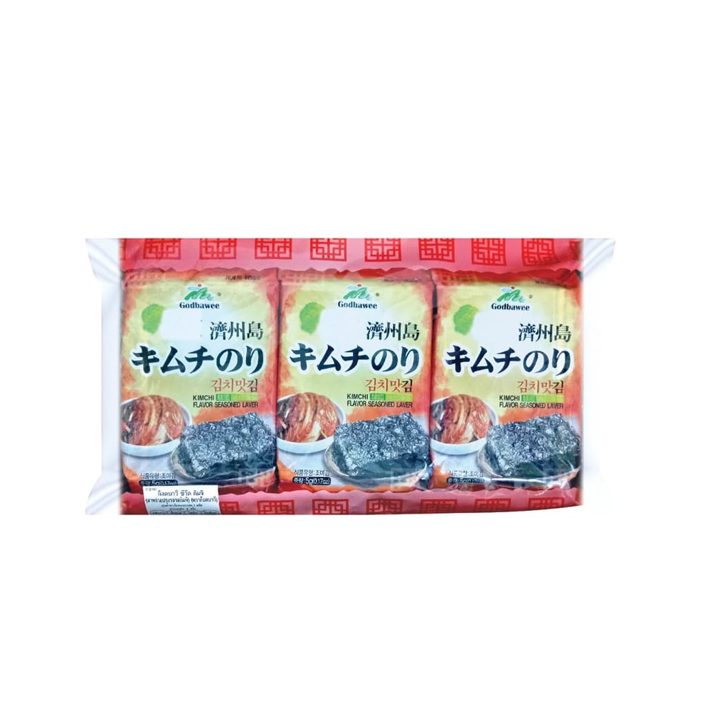 Godbawee Seaweed Kimchi 15G. Pack 3