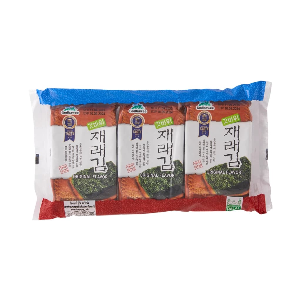 Godbawee Seaweed Original 15G. Pack 3