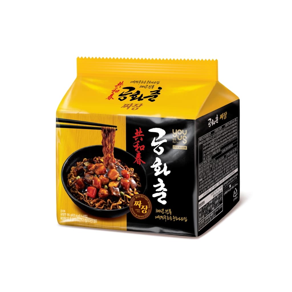 Youus Gonghwachun Jajang Noodle 4*195g
