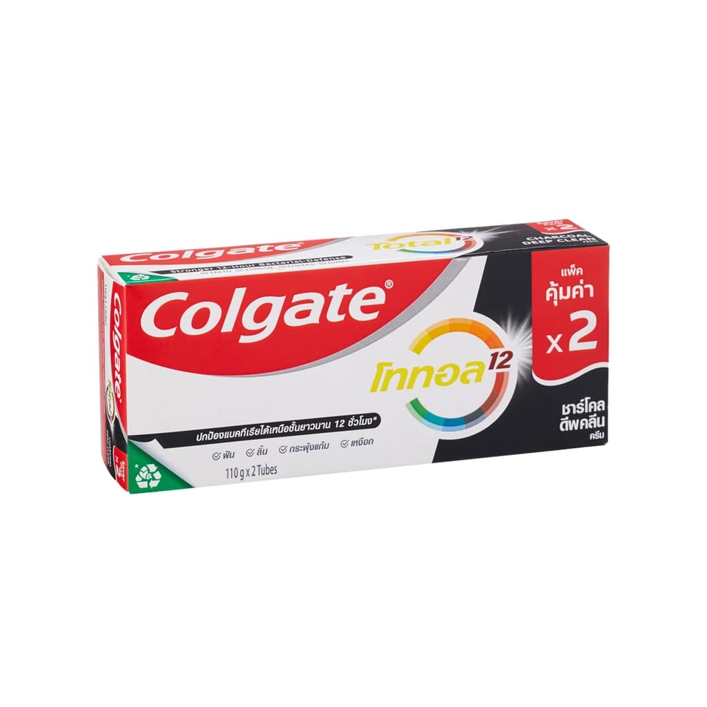 Colgate Total Charcoal Toothpaste 110G Pack2