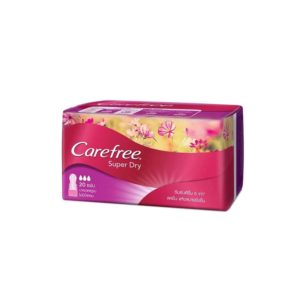 Carefree Super Dry Long Unscented 20PCS.