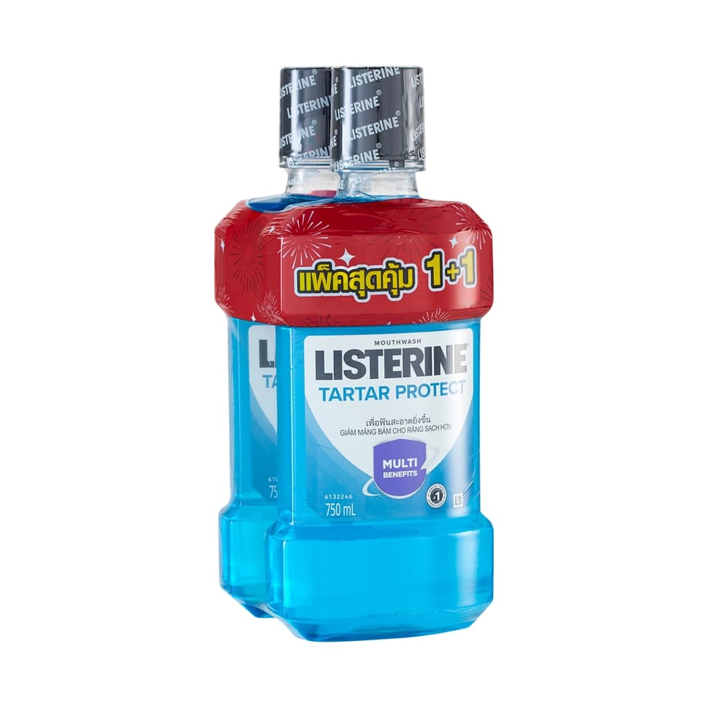 Listerine Mouthwash Tartar Protection 750ML. Pack 2