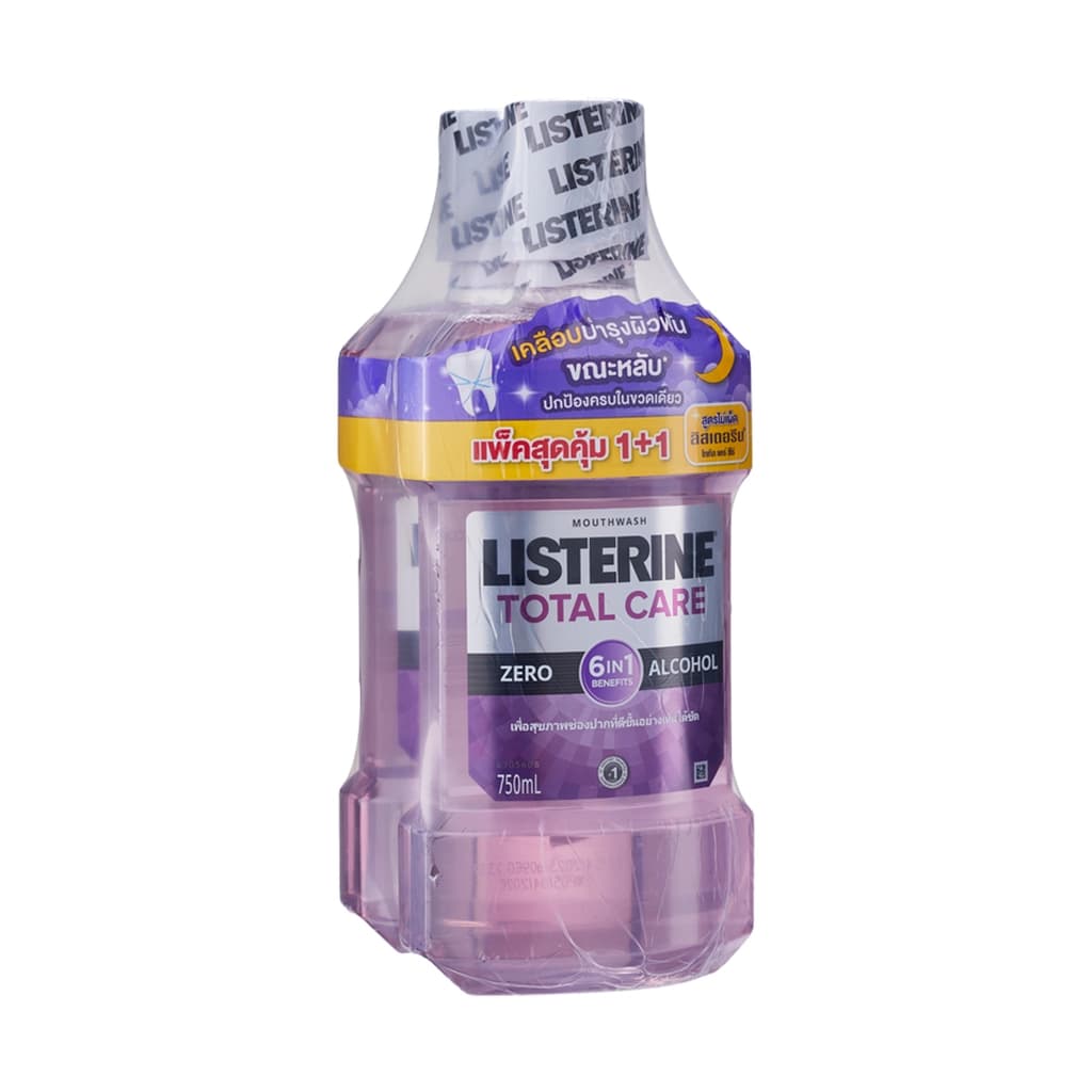 Listerine Mouthwash Total Care Zero 750ML. Pack 2