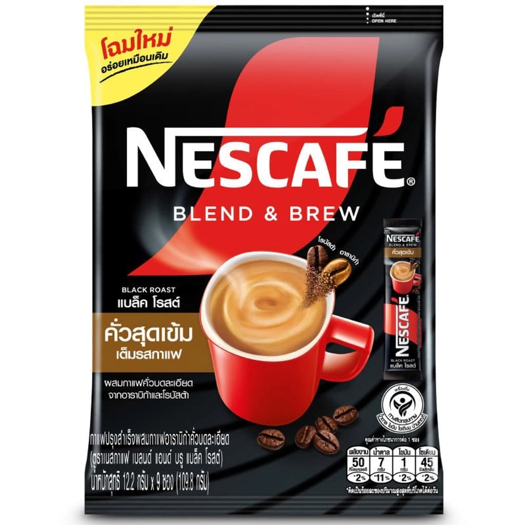 เนสกาแฟ เบลนด์&บรู แบล็ค โรสต์ 9ซอง