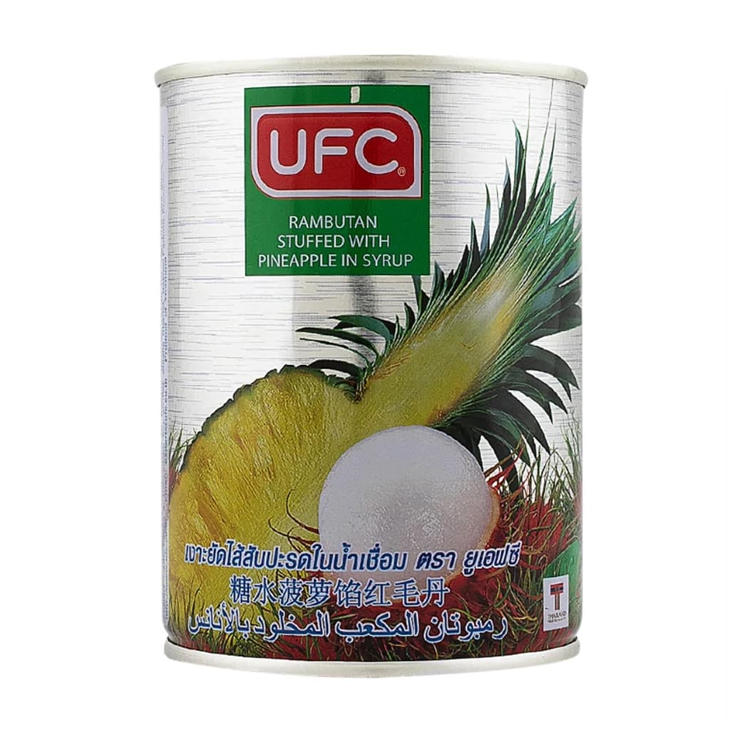 ยูเอฟซี เงาะสอดไส้สับปะรดในน้ำเชื่อม 565ก.