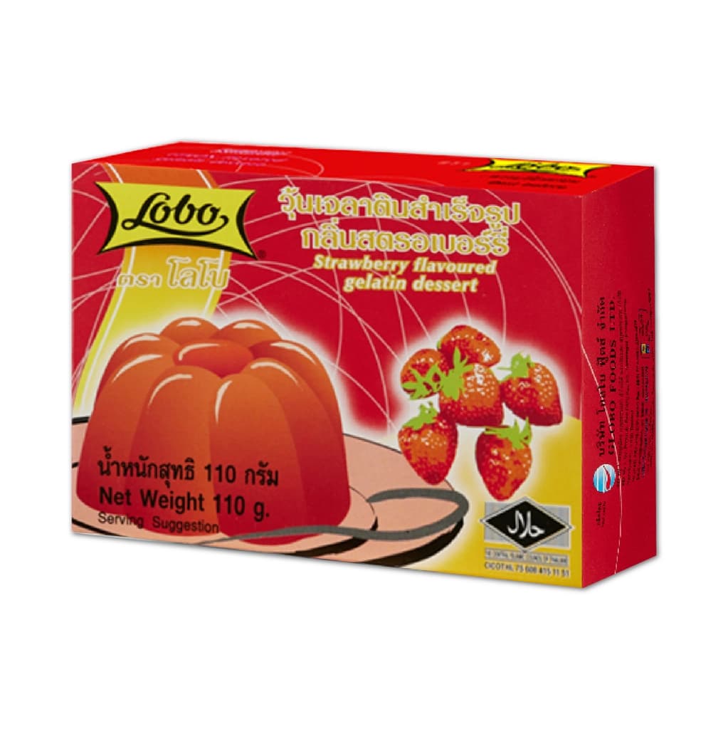 LOBO STRAWBERRY GELATIN 110G.