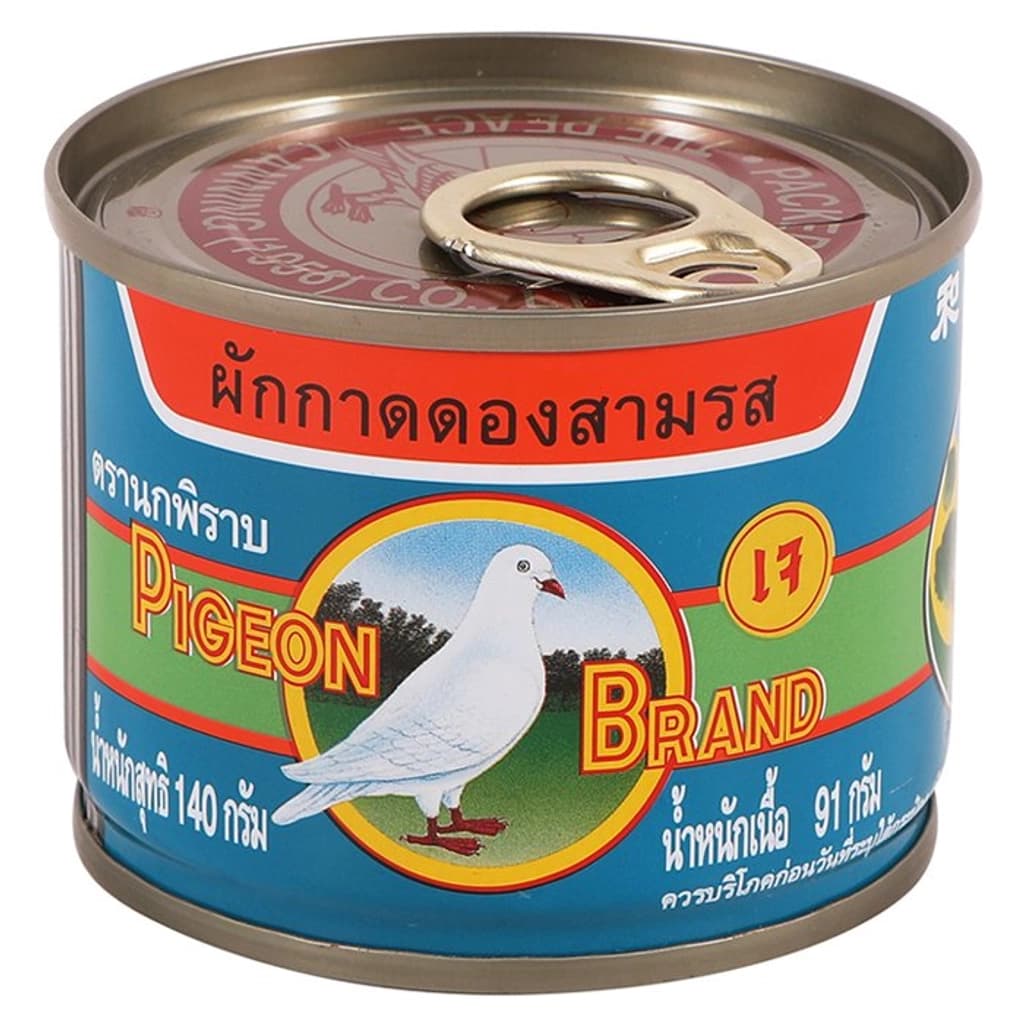 นกพิราบ ผักกาดดองสามรส 140G.