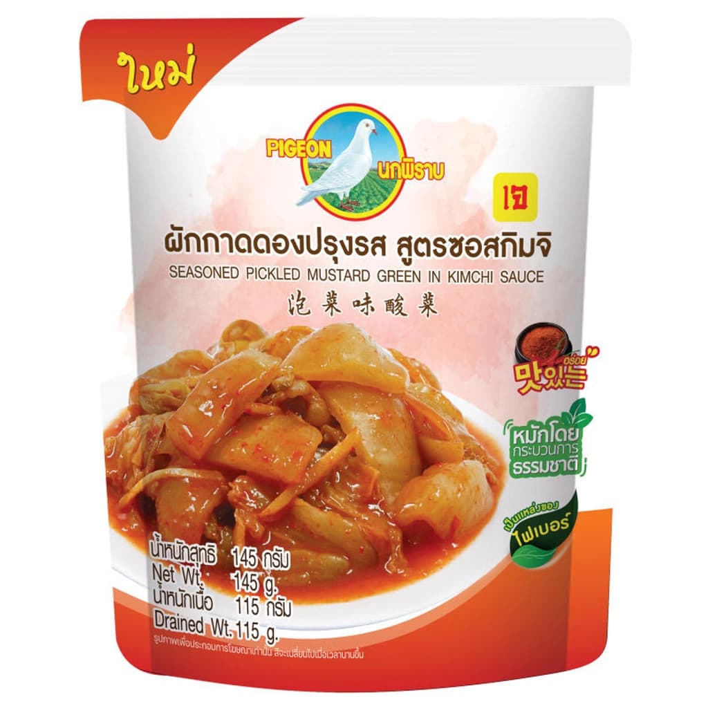 นกพิราบผักกาดดองปรุงรส สูตรซอสกิมจิ 145ก