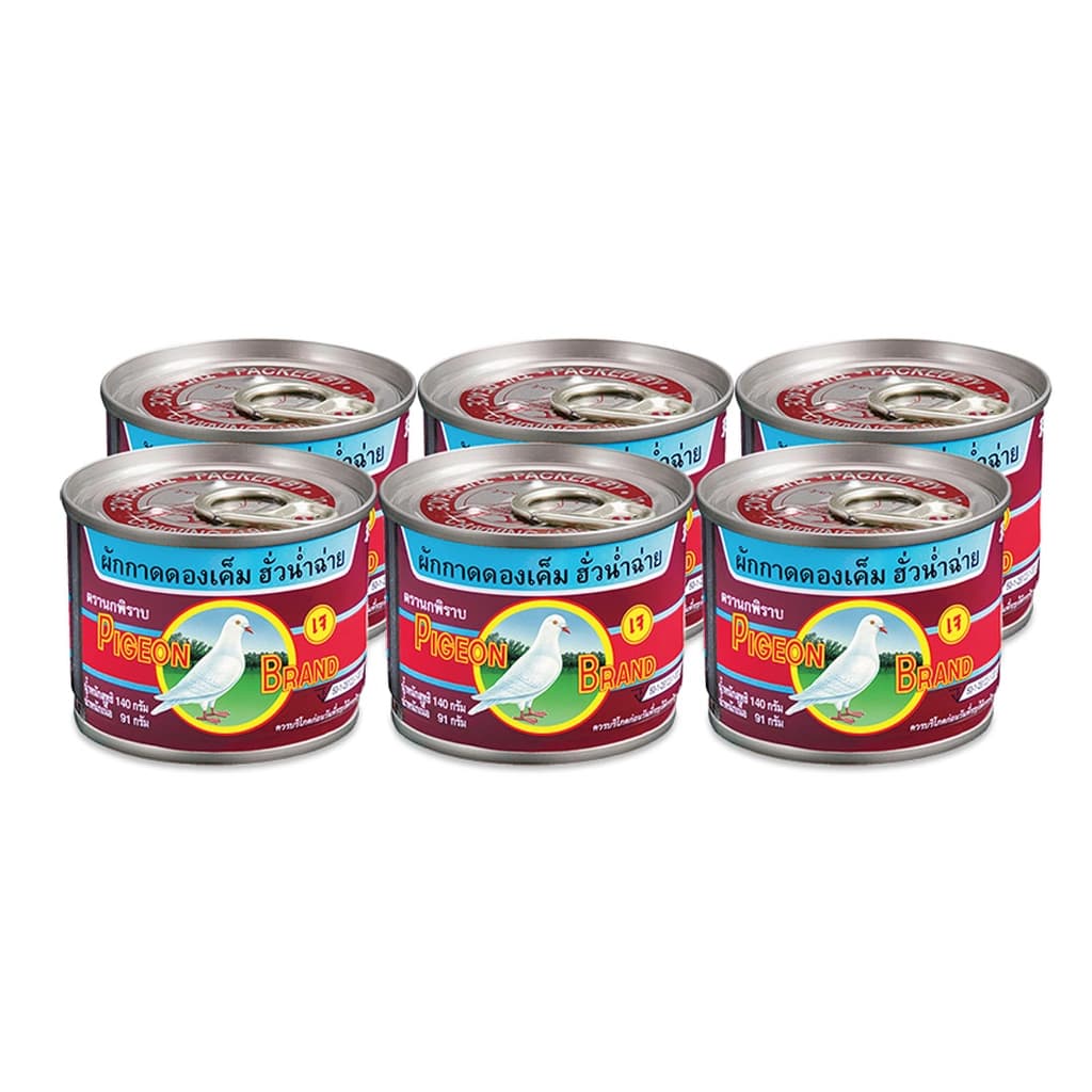 นกพิราบ ผักกาดดองเค็ม ฝาดึง 140ก. แพ็ค 6